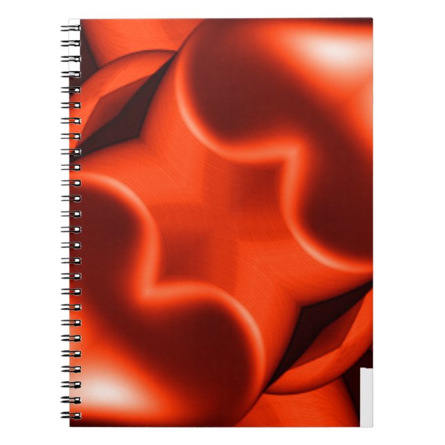 Caderno Espiral Dois Corações Laranja (Frente)