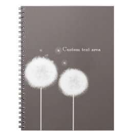 Caderno Espiral Dois Dentes-de-Leão Bege Rústico