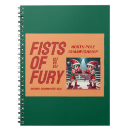 Caderno Espiral Dois Dos Elfos Do Papai noel No Boxing Cup