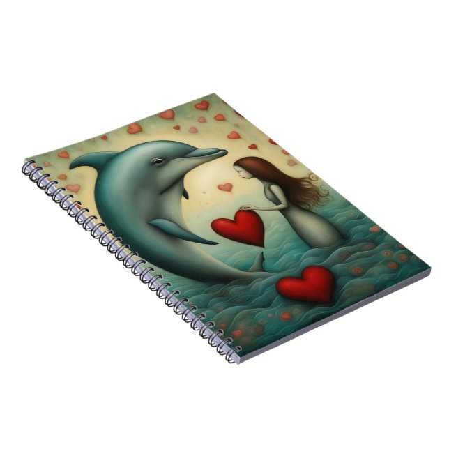 Caderno Espiral Dolphin Love 1 (Lado Direito)