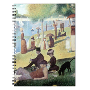 Caderno Espiral Domingo à tarde, Ilha La Grande Jatte, por Seurat