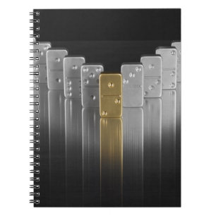 Caderno Espiral Dominós do ouro e da prata
