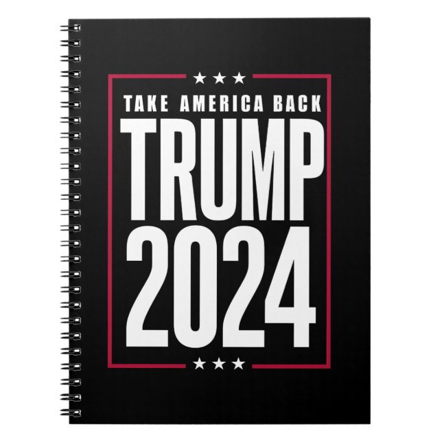 Caderno Espiral Donald Trump 2024 Retire a Eleição Americana (Frente)
