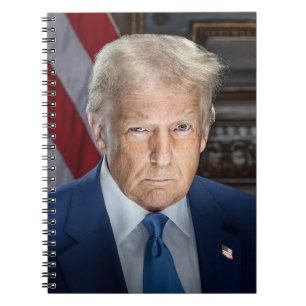 Caderno Espiral Donald Trump 2025 Presidente Americano Portrait