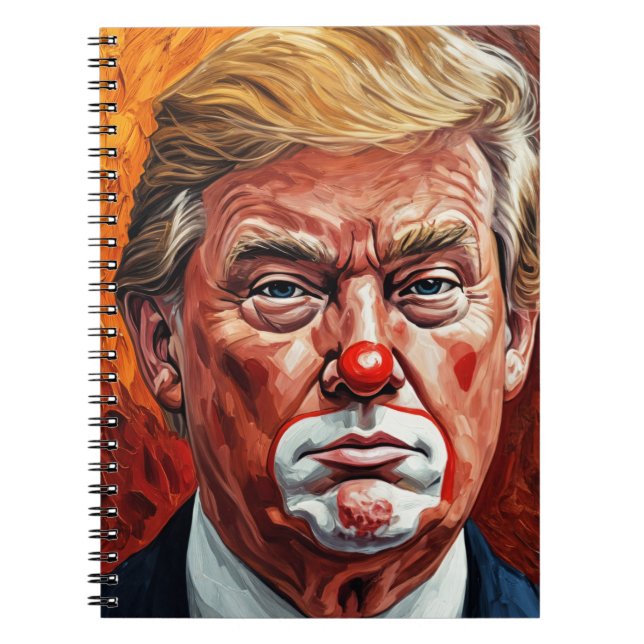 Caderno Espiral donald trump clown  (Frente)