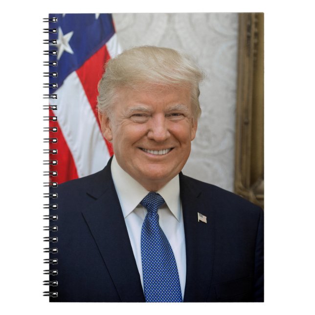 Caderno Espiral Donald Trump Presidente dos EUA Casa Branca MAGA 2 (Frente)