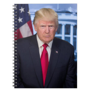 Caderno Espiral Donald Trump Retrato Presidencial Oficial