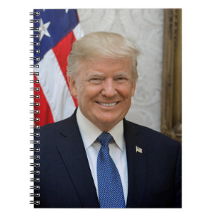 Caderno Espiral Donald Trump White House Presidente Portrait