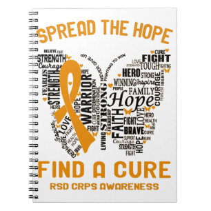 Caderno Espiral Dons de Fita do Mês de Consciência do CRPS RSD