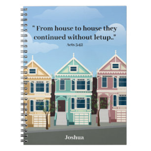 Caderno Espiral Dons pioneiros JW Atos 5:42 personalizados