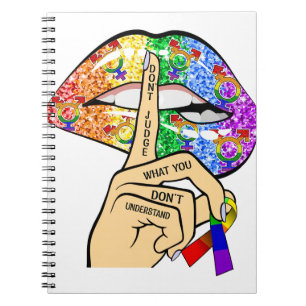 Caderno Espiral Don't Judge What You Dont Understand LGBTQIA Pride