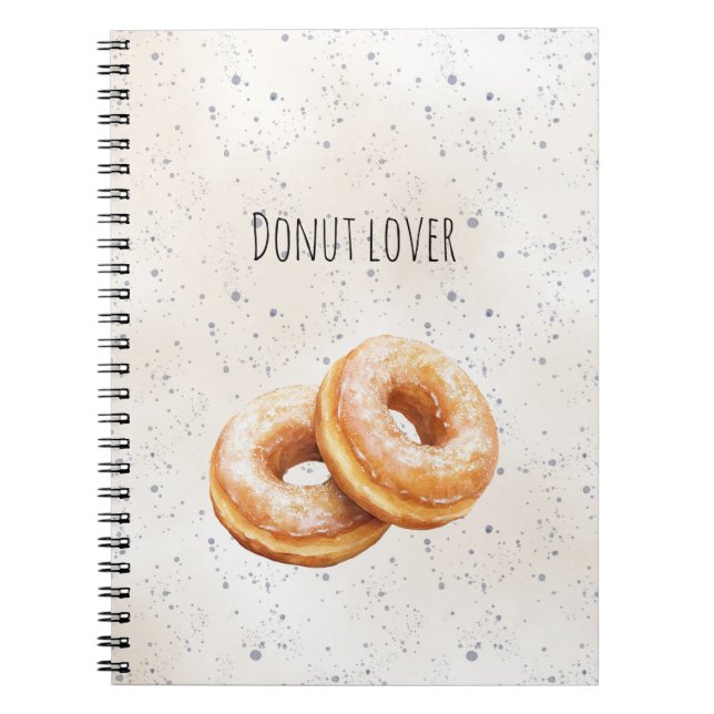 Caderno Espiral Donuts Recheados Doces Guloseimas (Frente)