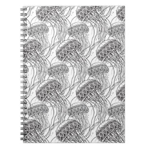 Caderno Espiral Doodle das medusas