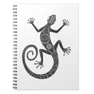 Caderno Espiral Doodle do lagarto ou da salamandra