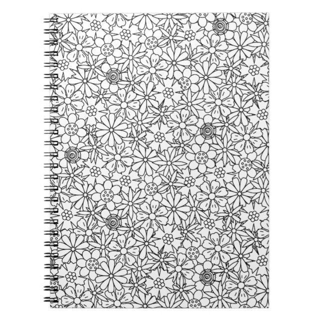 Caderno Espiral Doodle floral (Frente)