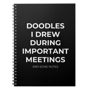 Caderno Espiral Doodles Que Sonhei Durante Reuniões Importantes En