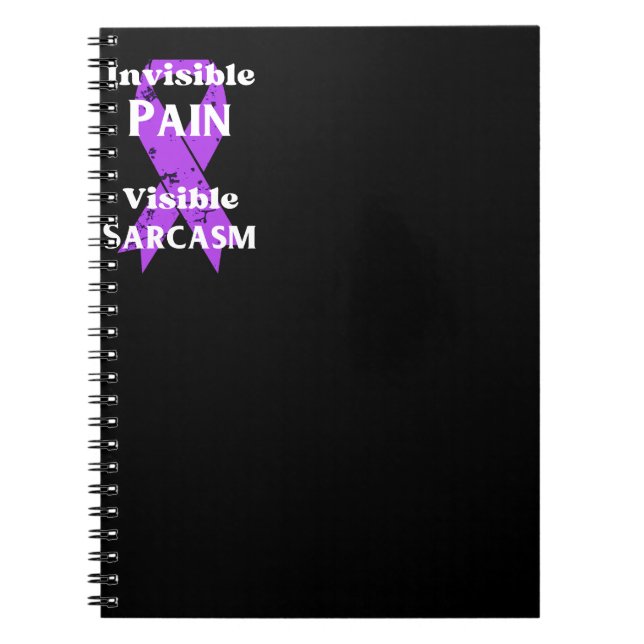 Caderno Espiral Dor Invisível Sarcástica (Frente)