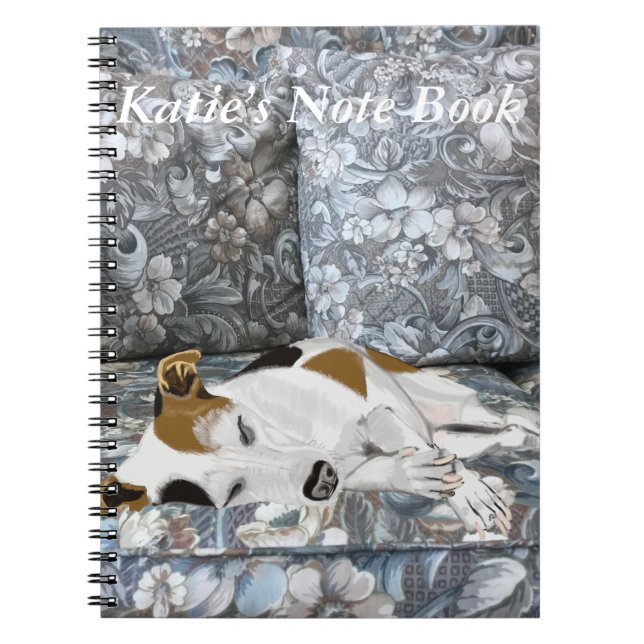 Caderno Espiral Dormindo Jack Russell (Frente)