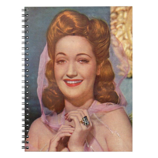 Caderno Espiral Dorothy Lamour, estrela dos anos 40 dos quadros "R (Frente)