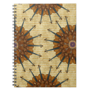 Caderno espiral dos girassóis do violino