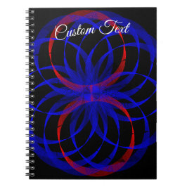 Caderno Espiral Double Blueberry Color Geometric Spiral Notebook