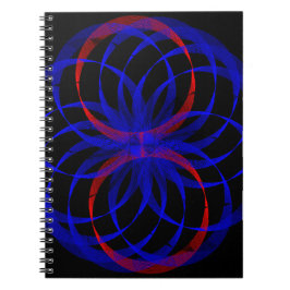 Caderno Espiral Double Blueberry Color Geometric Spiral Notebook