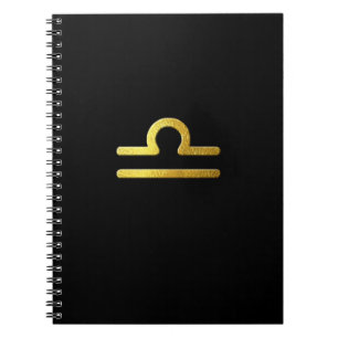 Caderno Espiral Dourada Libra