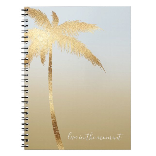 Caderno Espiral Dourada palmeira (Frente)