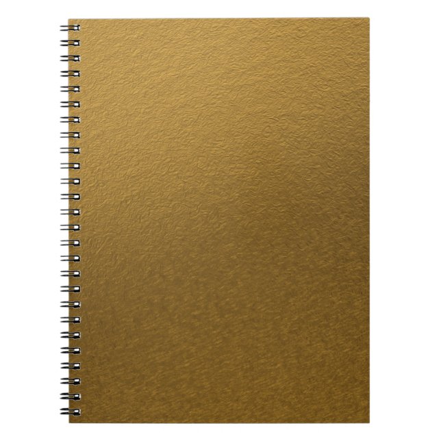 Caderno Espiral Dourada textura brilhante ouro elegante (Frente)