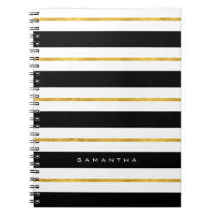 Caderno Espiral Douradas e Pretas