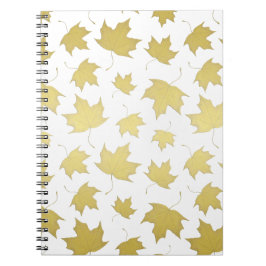 Caderno Espiral DOURADAS FOLHAS MAPLE - notebook fotográfico