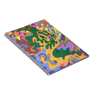 Caderno Espiral "Dourado" Abstrato Art
