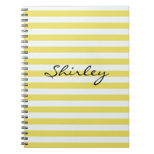 Caderno Espiral Dourado e branco pálido por Shirley Taylor