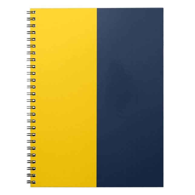 Caderno Espiral DOURADO e MARINHO PERSONALIZADO (Frente)