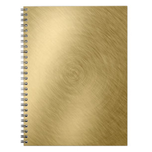 Caderno Espiral Dourado metal escovado fundo ou textureabstrato,a