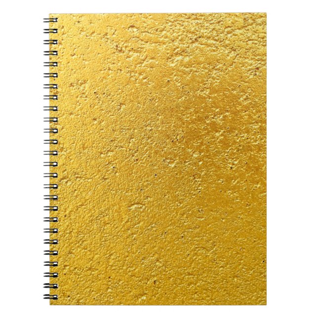 Caderno Espiral Dourado ou folha de fundo e textureabstrato (Frente)