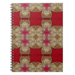 Caderno Espiral Dourado padrão parede de cimento abstrata, antiga,