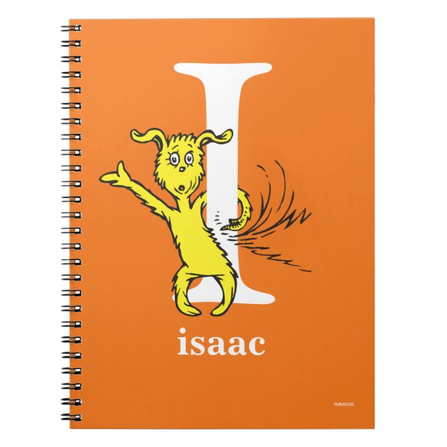 Caderno Espiral Dr. Seuss ABC: Letra I - Branco | Adicione seu nom (Frente)