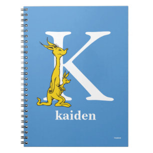 Caderno Espiral Dr. Seuss ABC: Letra K - Branco   Adicione seu nom