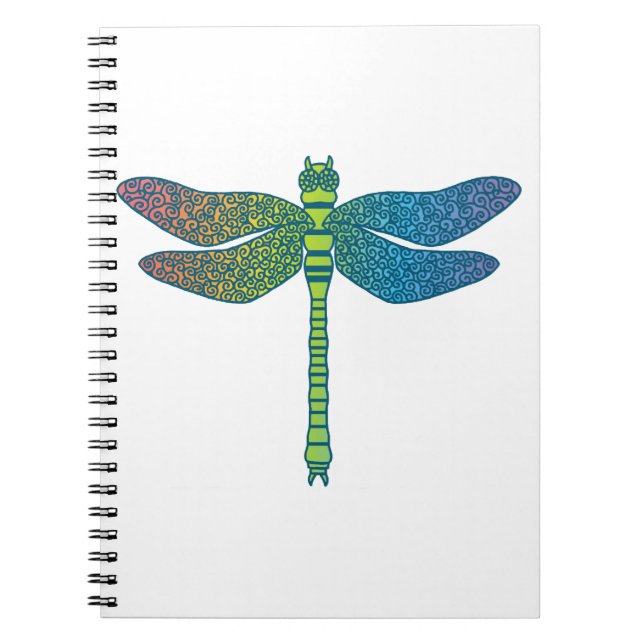 Caderno Espiral Dragão-arco-íris (Frente)