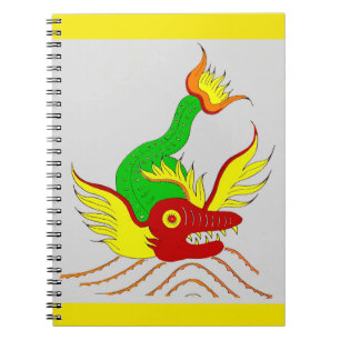 Caderno Espiral dragão assustador