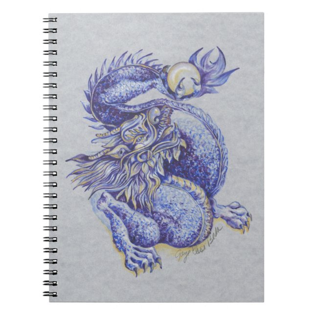 Caderno Espiral Dragão Azul (Frente)
