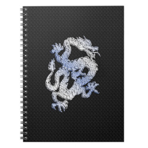 Caderno Espiral Dragão do estilo cromo na Impressão de pele Cobra