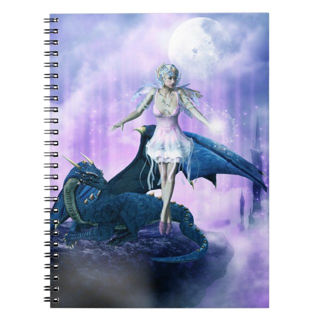 Caderno Espiral Dragão e Fada (Frente)