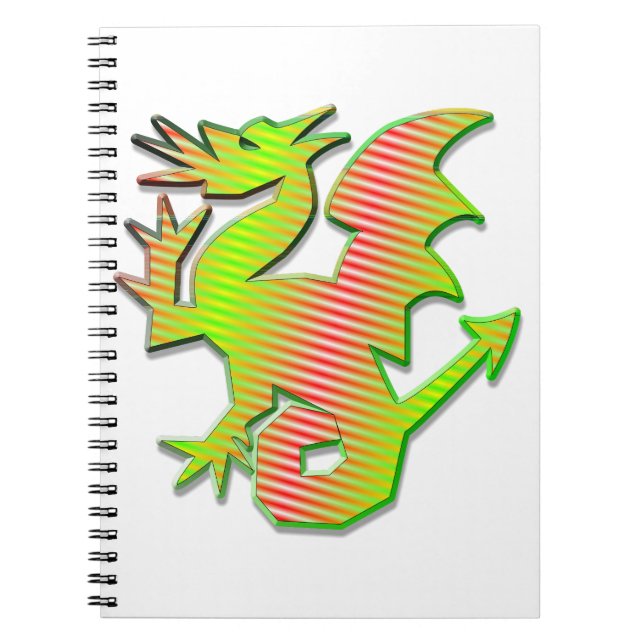 Caderno Espiral Dragão Estilizado (Frente)