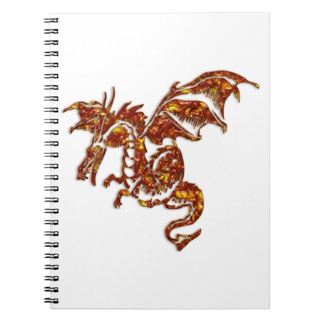 Caderno Espiral Dragão Flaming (Frente)