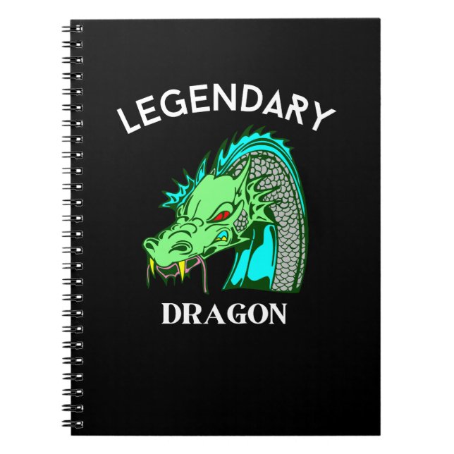 Caderno Espiral Dragão lendário (Frente)