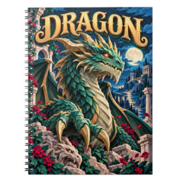 Caderno Espiral Dragão, Monstro de Papel Recortado