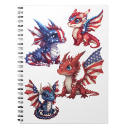 Caderno Espiral Dragão Patriótico