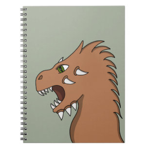 Caderno Espiral Dragão se preparando para respirar fogo